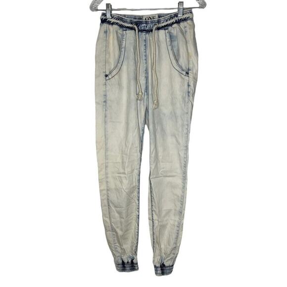 One Teaspoon Super Trackies Denim Jogger Pants Jeans Size XS Women’s - Picture 1 of 15